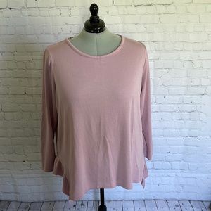 LANE BRYANT SIZE 22/24 LONG SLEEVE BLOUSE, FLUTTER SIDES